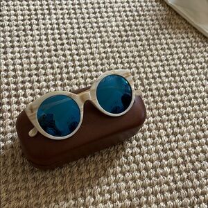 Illesteva Cream and Blue Sunglasses